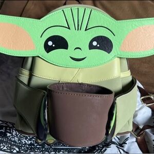 Loungefly Green and Brown Mandalorian Backpack